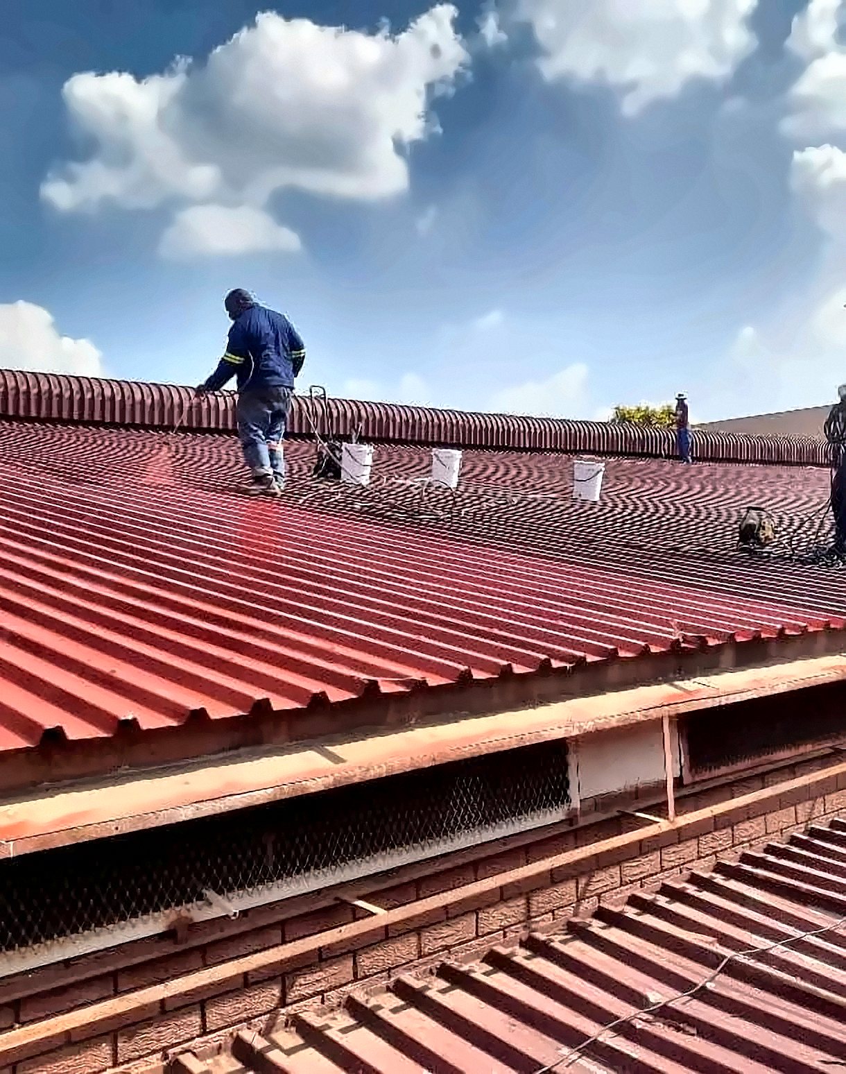 Roof coating at Sedibeng TVET College